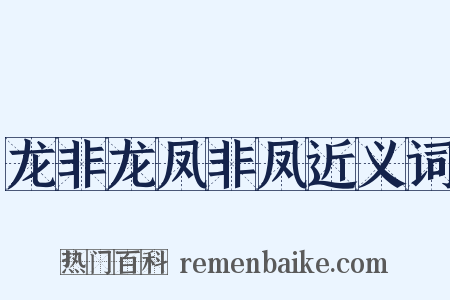 龙非龙凤非凤近义词是什么意思的图片